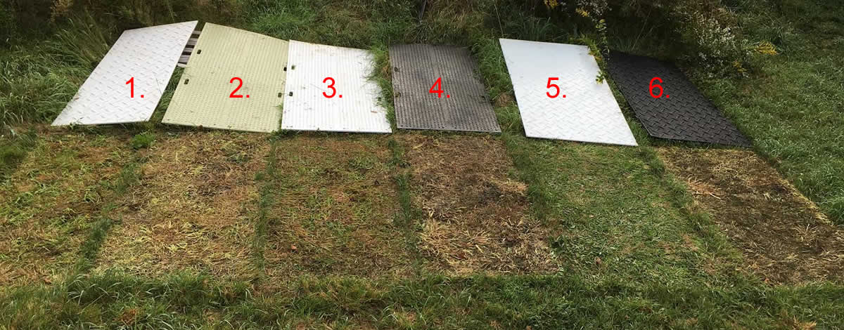 Get the Right colour or lawn protection mat